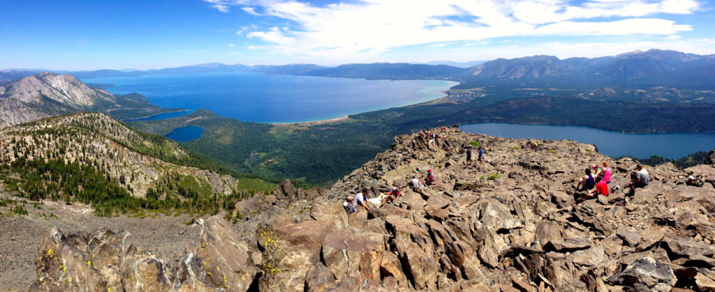 Lake Tahoe Basin from the southwest, with the Nevada/east shore across the water. U.S. Forest Service, public domain (via U.S. Fish and Wildlife Service).